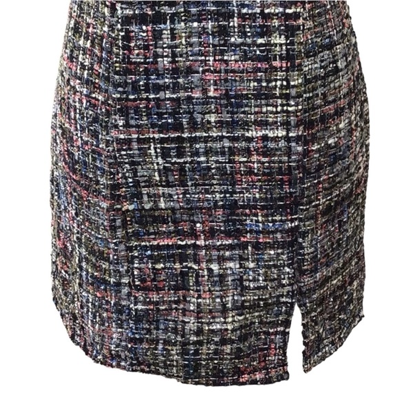 Francesca’s Mi Ami Multi Color Tweed Square Neck Sleeveless Mini Dress N… - Picture 5 of 10